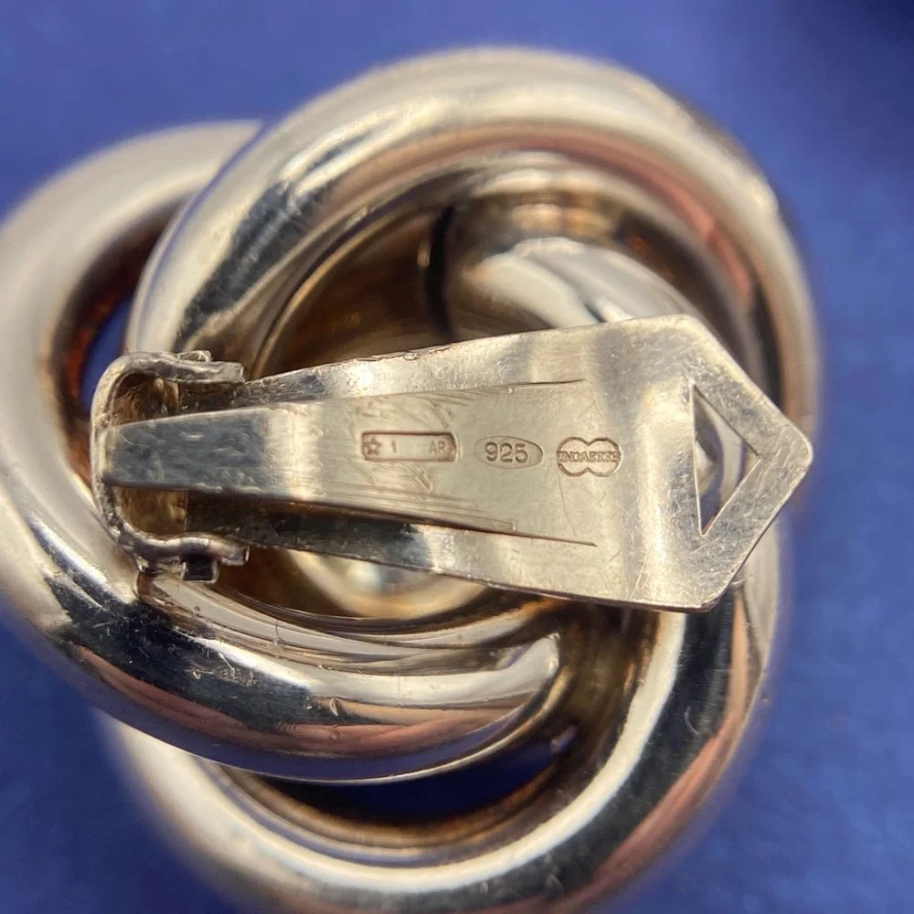 Vintage‎ unoaerre sterling earring clip on